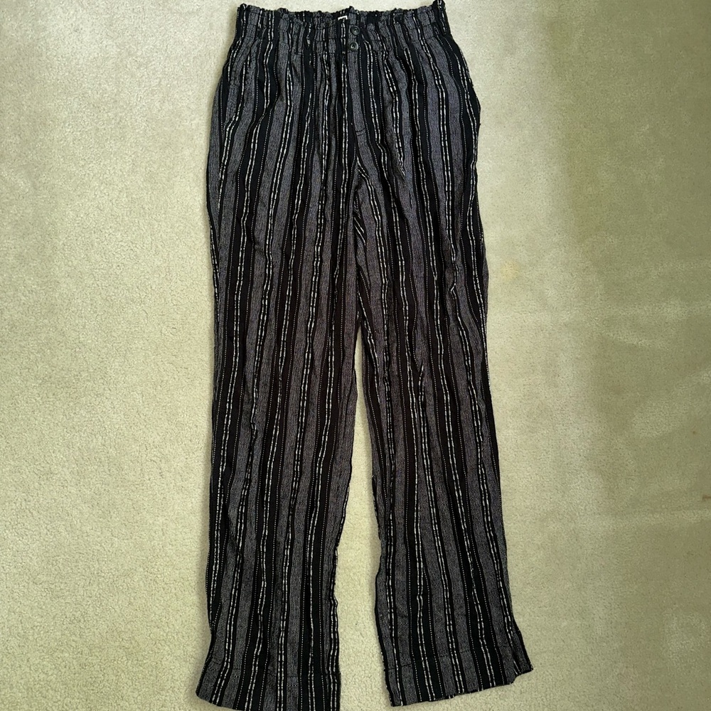 Black and White Striped Pants